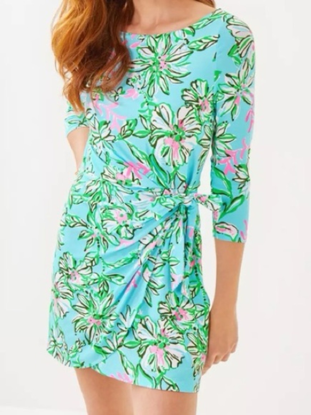 Lilly Pulitzer Blaise 3/4 Sleeve Romper Dress Multi Sun of a Bun Women's Size XS